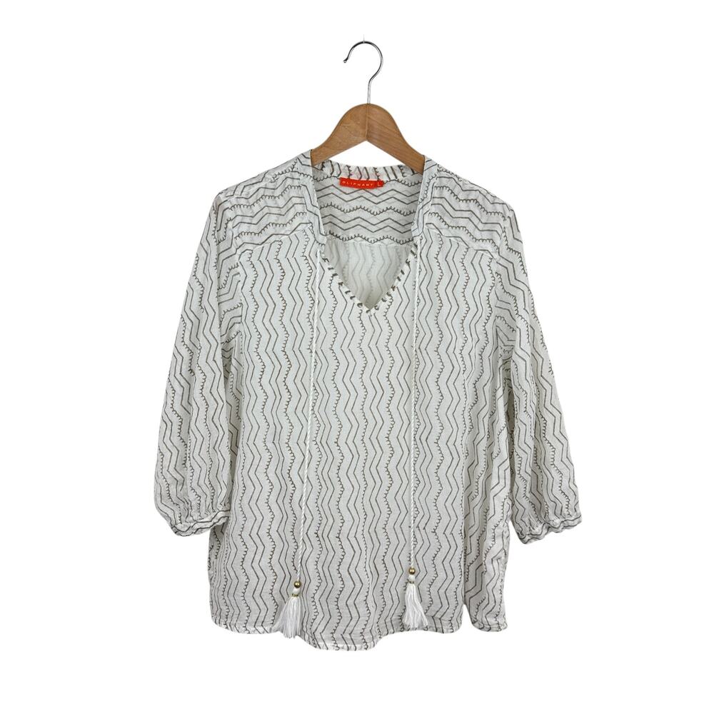 Oliphant Cotton Peasant Blouse